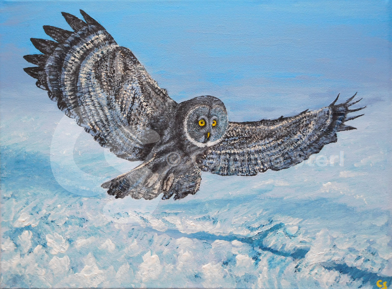Painting: Great Grey Owl